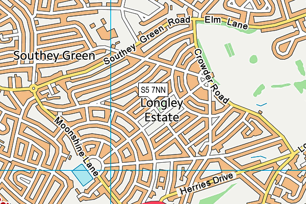 S5 7NN map - OS VectorMap District (Ordnance Survey)