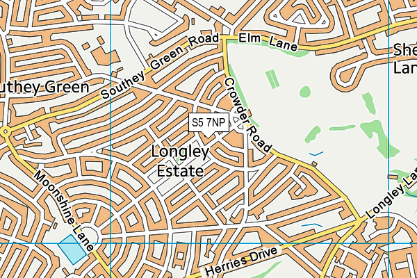 S5 7NP map - OS VectorMap District (Ordnance Survey)