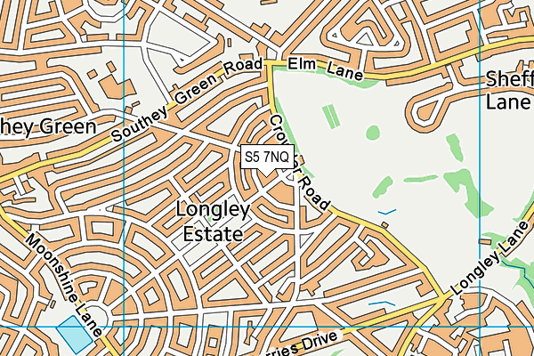 S5 7NQ map - OS VectorMap District (Ordnance Survey)