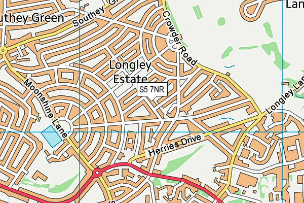 S5 7NR map - OS VectorMap District (Ordnance Survey)