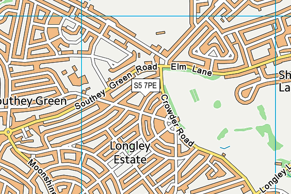 S5 7PE map - OS VectorMap District (Ordnance Survey)