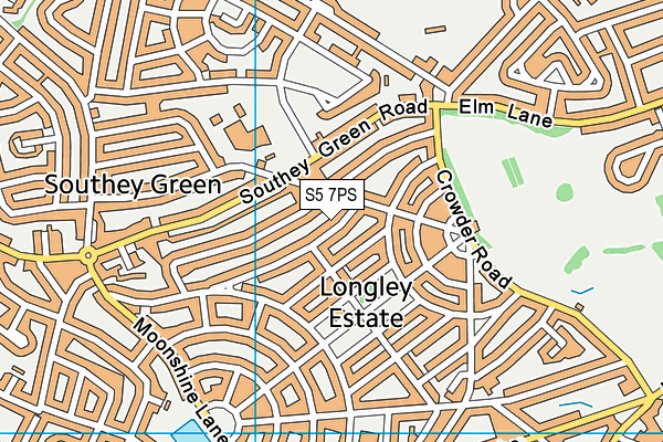 S5 7PS map - OS VectorMap District (Ordnance Survey)