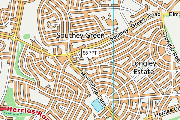 S5 7PT map - OS VectorMap District (Ordnance Survey)