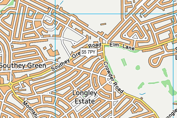 S5 7PY map - OS VectorMap District (Ordnance Survey)