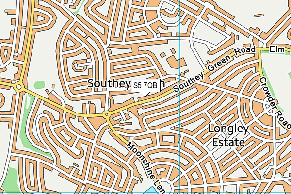 S5 7QB map - OS VectorMap District (Ordnance Survey)