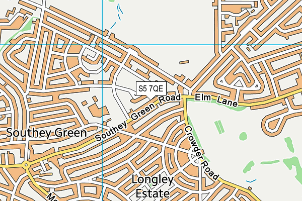 S5 7QE map - OS VectorMap District (Ordnance Survey)