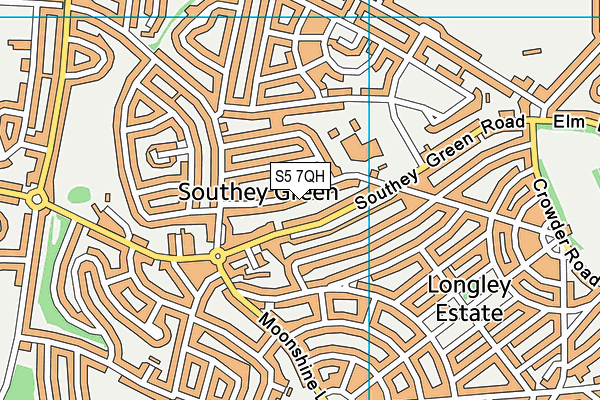 S5 7QH map - OS VectorMap District (Ordnance Survey)