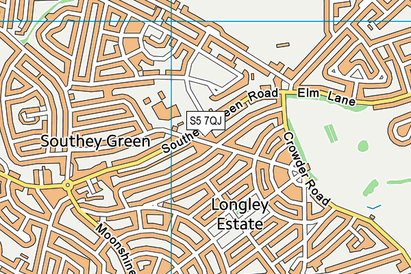 S5 7QJ map - OS VectorMap District (Ordnance Survey)