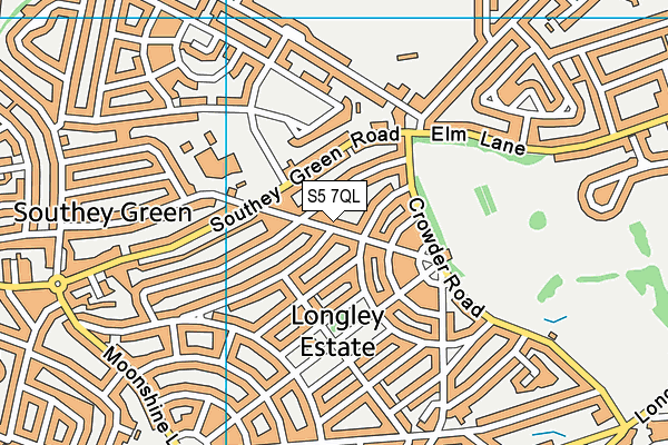 S5 7QL map - OS VectorMap District (Ordnance Survey)