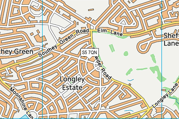 S5 7QN map - OS VectorMap District (Ordnance Survey)