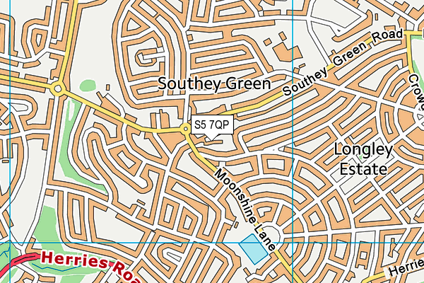 S5 7QP map - OS VectorMap District (Ordnance Survey)