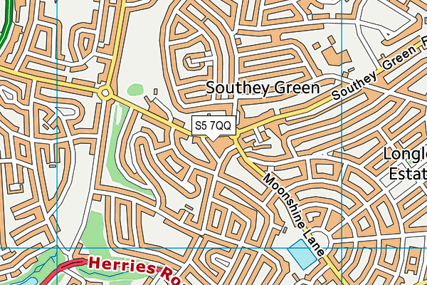 S5 7QQ map - OS VectorMap District (Ordnance Survey)