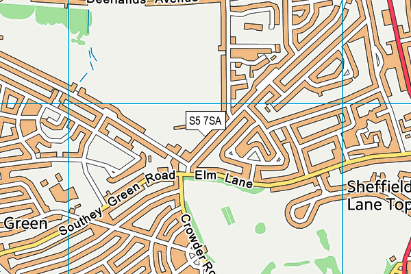 S5 7SA map - OS VectorMap District (Ordnance Survey)