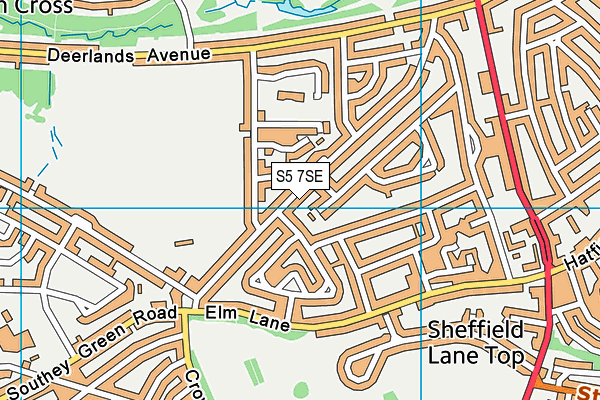 S5 7SE map - OS VectorMap District (Ordnance Survey)