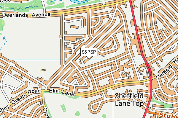 S5 7SP map - OS VectorMap District (Ordnance Survey)