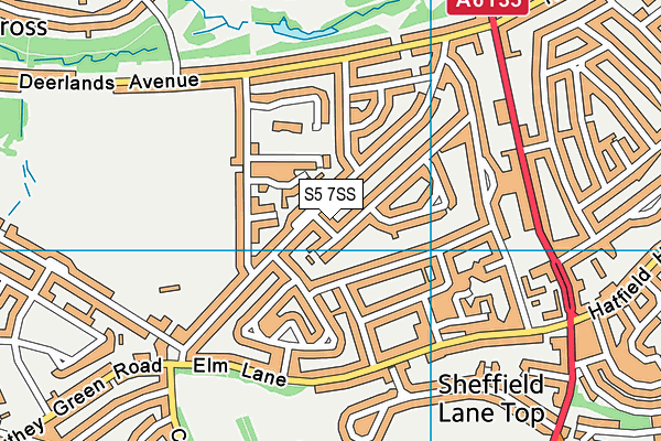 S5 7SS map - OS VectorMap District (Ordnance Survey)