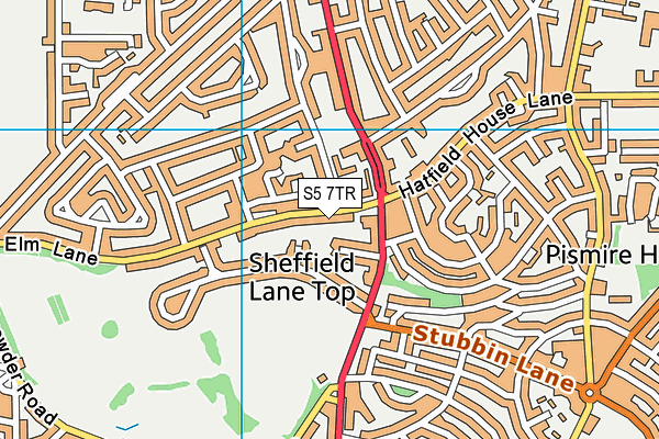 S5 7TR map - OS VectorMap District (Ordnance Survey)