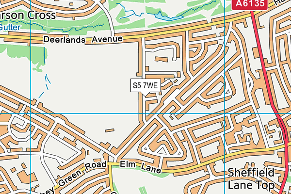 S5 7WE map - OS VectorMap District (Ordnance Survey)