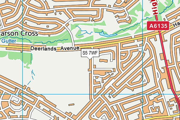 S5 7WF map - OS VectorMap District (Ordnance Survey)