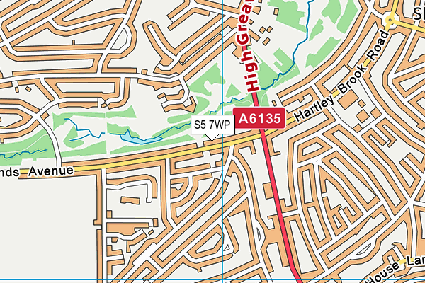 S5 7WP map - OS VectorMap District (Ordnance Survey)
