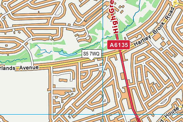S5 7WQ map - OS VectorMap District (Ordnance Survey)