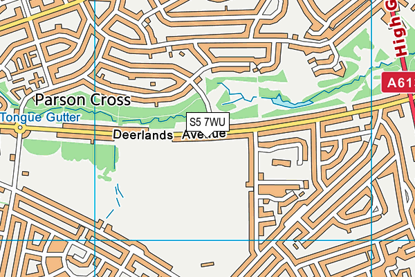 S5 7WU map - OS VectorMap District (Ordnance Survey)