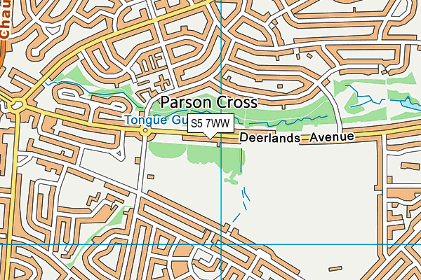 S5 7WW map - OS VectorMap District (Ordnance Survey)