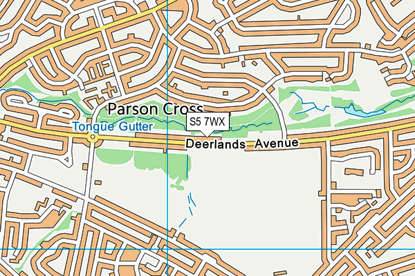 S5 7WX map - OS VectorMap District (Ordnance Survey)
