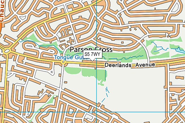 S5 7WY map - OS VectorMap District (Ordnance Survey)