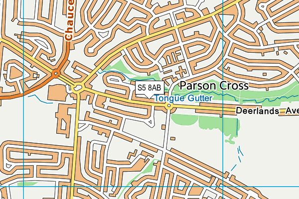 S5 8AB map - OS VectorMap District (Ordnance Survey)