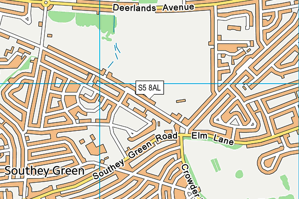 S5 8AL map - OS VectorMap District (Ordnance Survey)