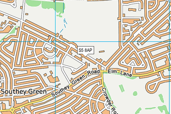 S5 8AP map - OS VectorMap District (Ordnance Survey)