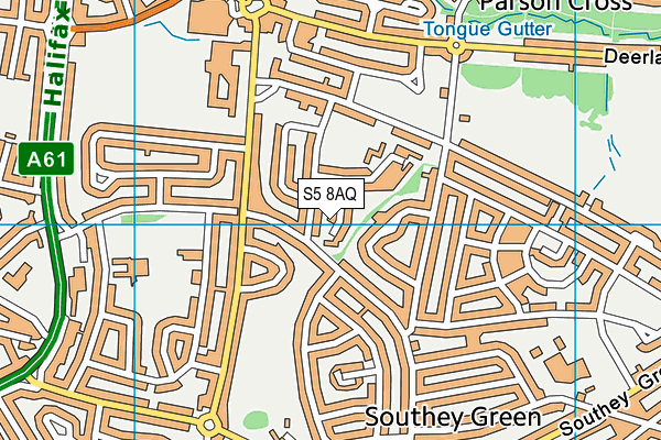 S5 8AQ map - OS VectorMap District (Ordnance Survey)