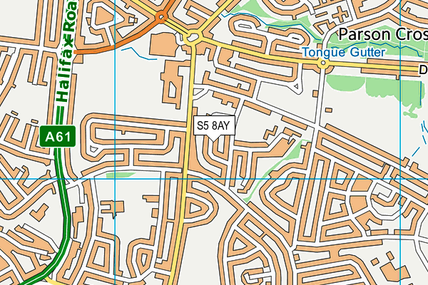 S5 8AY map - OS VectorMap District (Ordnance Survey)