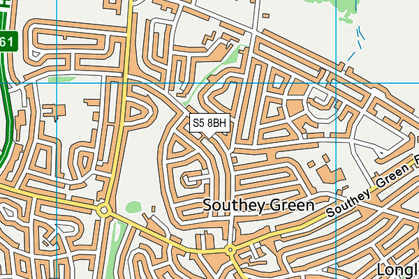 S5 8BH map - OS VectorMap District (Ordnance Survey)