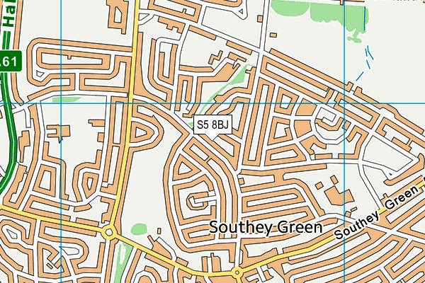 S5 8BJ map - OS VectorMap District (Ordnance Survey)