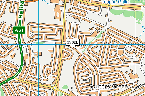 S5 8BL map - OS VectorMap District (Ordnance Survey)