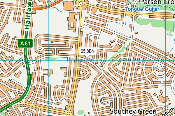 S5 8BN map - OS VectorMap District (Ordnance Survey)