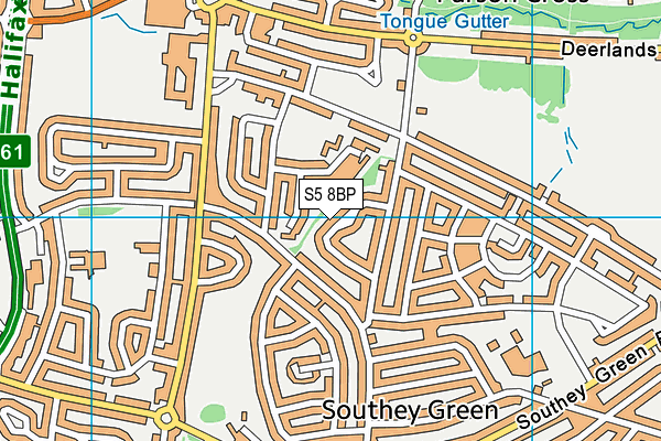 S5 8BP map - OS VectorMap District (Ordnance Survey)