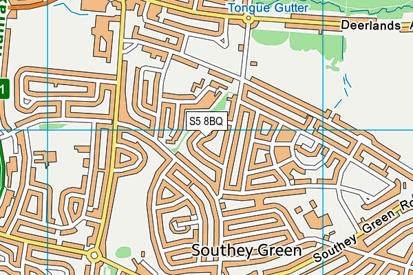 S5 8BQ map - OS VectorMap District (Ordnance Survey)