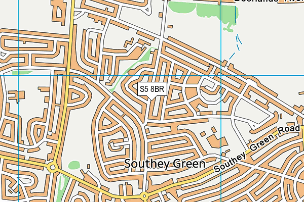 S5 8BR map - OS VectorMap District (Ordnance Survey)