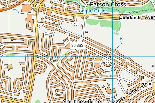 S5 8BS map - OS VectorMap District (Ordnance Survey)