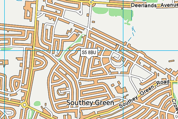 S5 8BU map - OS VectorMap District (Ordnance Survey)