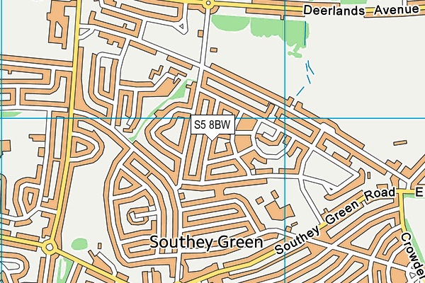 S5 8BW map - OS VectorMap District (Ordnance Survey)