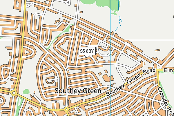 S5 8BY map - OS VectorMap District (Ordnance Survey)