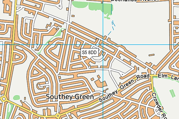 S5 8DD map - OS VectorMap District (Ordnance Survey)