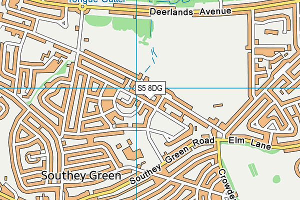 S5 8DG map - OS VectorMap District (Ordnance Survey)