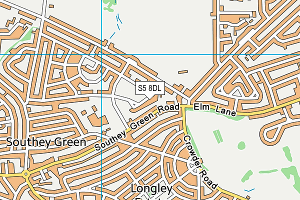 S5 8DL map - OS VectorMap District (Ordnance Survey)