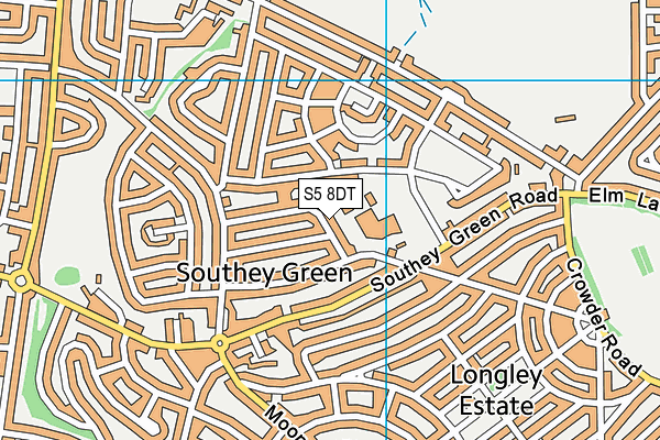 S5 8DT map - OS VectorMap District (Ordnance Survey)