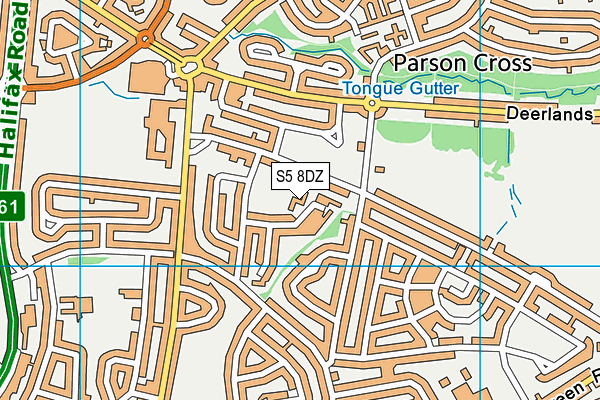 S5 8DZ map - OS VectorMap District (Ordnance Survey)